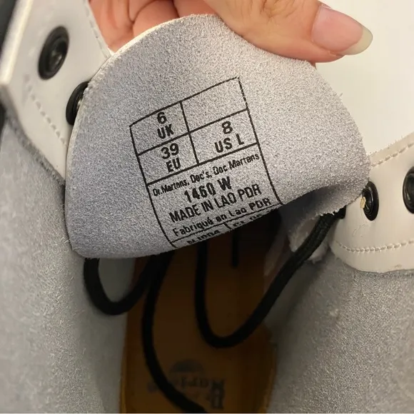 Dr. Martens || 1460 White Patent Leather Boots Combat High Top 8 Eye 39 US 8