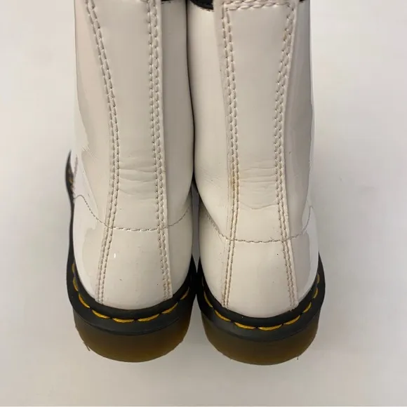 Dr. Martens || 1460 White Patent Leather Boots Combat High Top 8 Eye 39 US 8