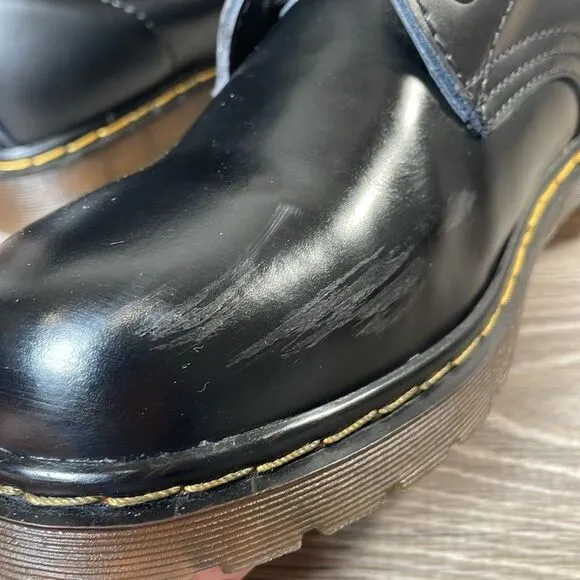 Dr Martens 1460 Women’s Sz 9 Smooth Black Leather 8-Eye Lace Up Combat Boots