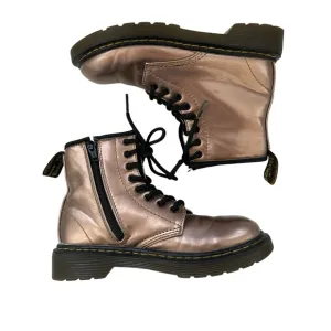 Dr. Martens 1460J Kid Youth Combat Boots Rose gold size US1 youth Zipper closure
