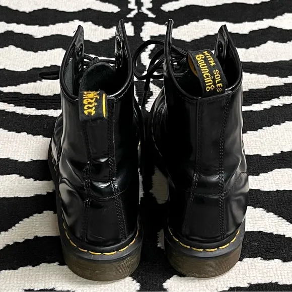 Dr Martens 1460W 8-Eye Combat Boots Black Size 7
