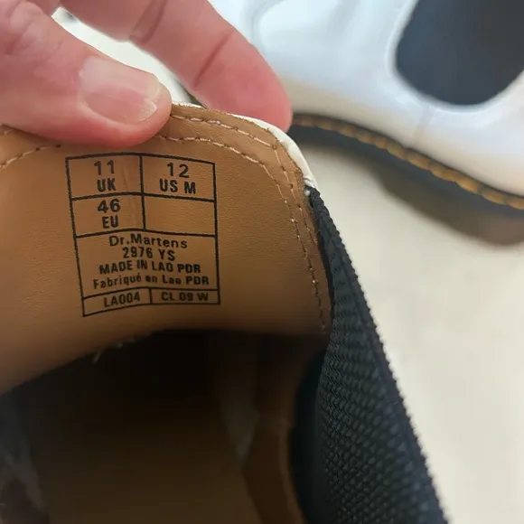Dr. Martens 2976 Chelsea Boots Men’s Size 12 White New NWT