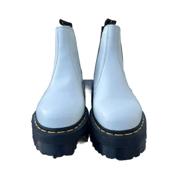 Dr. Martens 2976 QUAD White Smooth Leather Chelsea Boots Men’s Size 8 Women’s 9