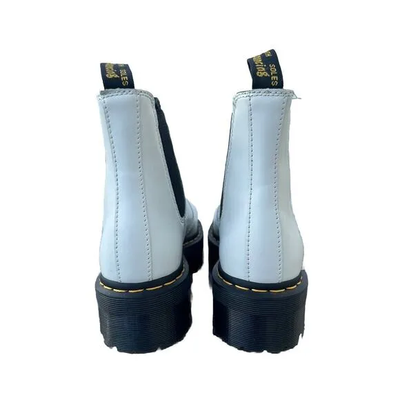 Dr. Martens 2976 QUAD White Smooth Leather Chelsea Boots Men’s Size 8 Women’s 9