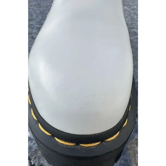 Dr. Martens 2976 QUAD White Smooth Leather Chelsea Boots Men’s Size 8 Women’s 9