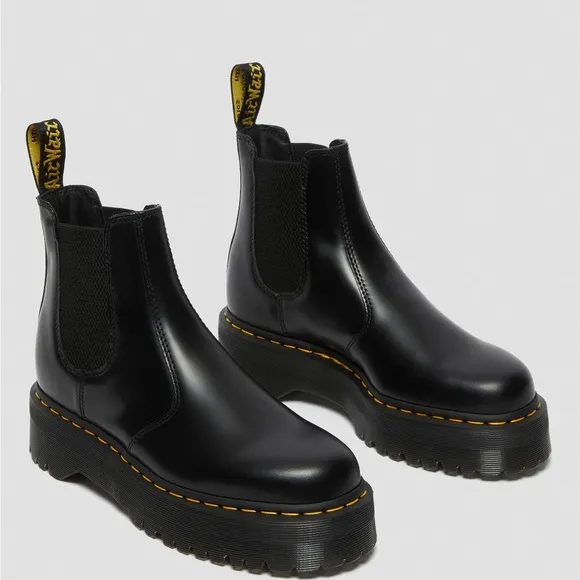 Dr. Martens 2976 SMOOTH LEATHER PLATFORM CHELSEA BOOTS sz 8 unisex