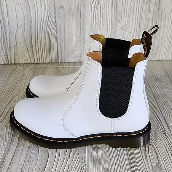 Dr. Martens 2976 White Chelsea Boots, Combat Boots, Women's Size 10, NEW