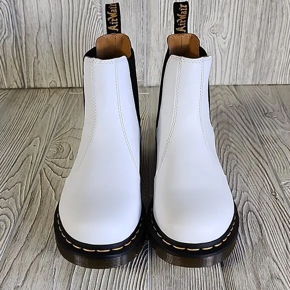 Dr. Martens 2976 White Chelsea Boots, Combat Boots, Women's Size 10, NEW