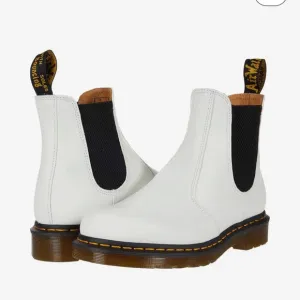 Dr. Martens 2976 Yellow Stitch Smooth Leather Chelsea Boots NEW