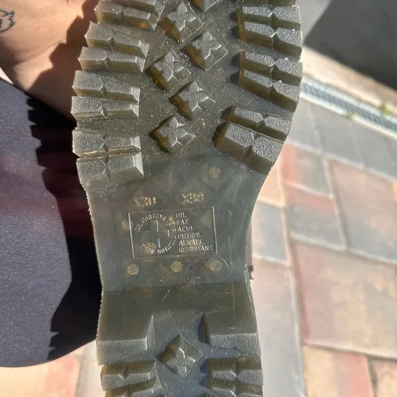 Dr. Martens Black Combat Boots with Chain Detail
