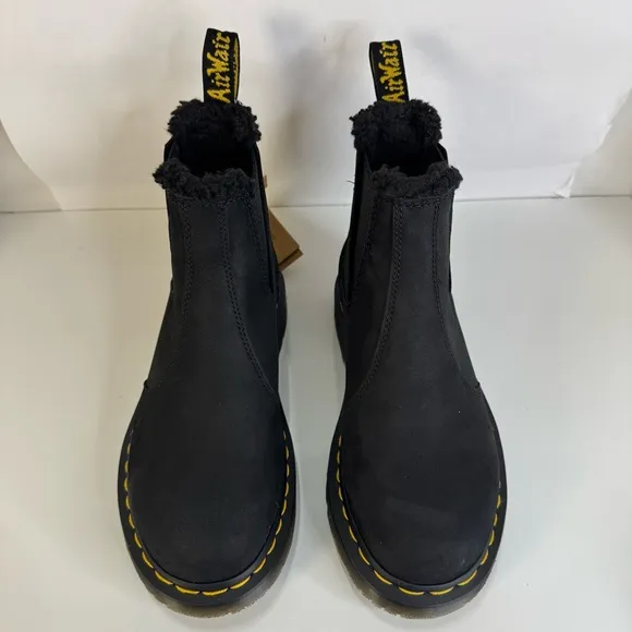 Dr Martens Black Outlaw Leather WinterGrip Chelsea Boots 2976 WG Women's Size 5