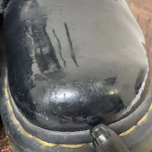 Dr. Martens Black Patent Leather Size UK 5 US 7 L Lace Up 1460W Doc Combat Boots