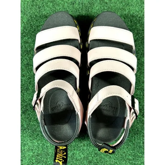 Dr Martens Blaire Pink Chalk Patent Leather Platform Strap Sandals Women’s 8‎