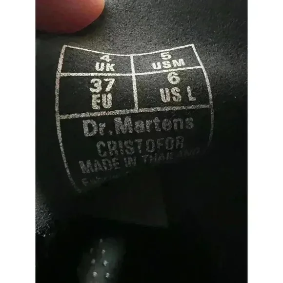 Dr Martens Christofor Leather Harness Black Boots Combat W 6 M 5 NEW No Box