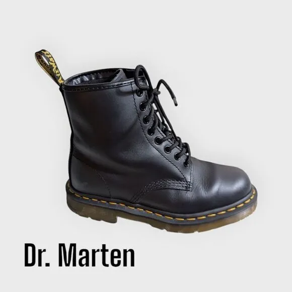 Dr. Martens Classic Style Black Leather Combat Boots