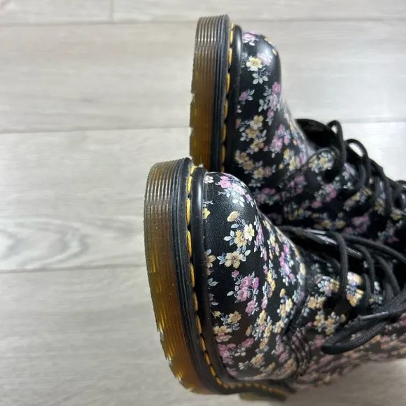 Dr Martens Clemency 1460 Floral Leather Combat Boots