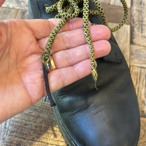 Dr Martens Combs Black Leather Mens Lace Up Combat Boots Size 10