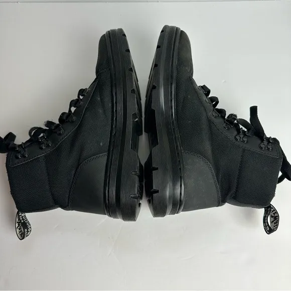 Dr. Martens Combs Combat Boots Women's Size 7 EU 38 Shoes black lace up nylon