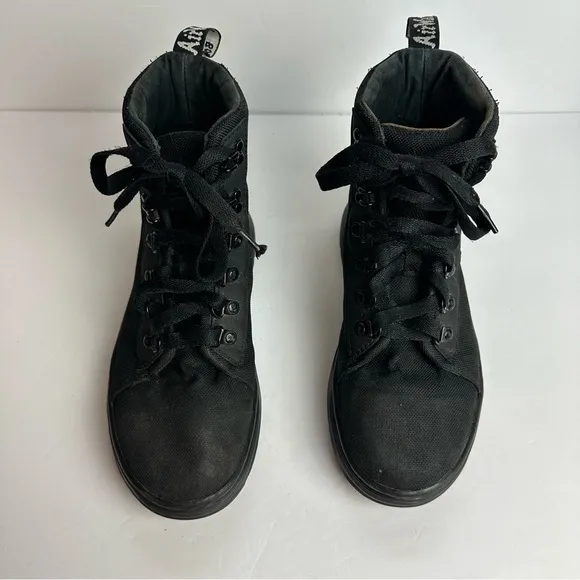 Dr. Martens Combs Combat Boots Women's Size 7 EU 38 Shoes black lace up nylon