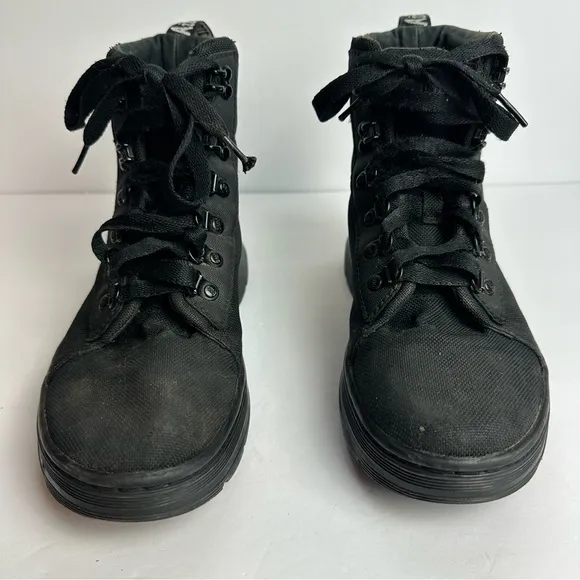 Dr. Martens Combs Combat Boots Women's Size 7 EU 38 Shoes black lace up nylon