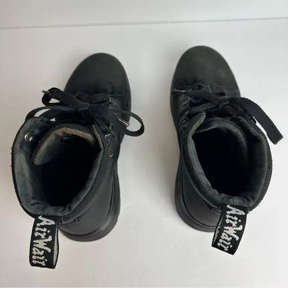 Dr. Martens Combs Combat Boots Women's Size 7 EU 38 Shoes black lace up nylon