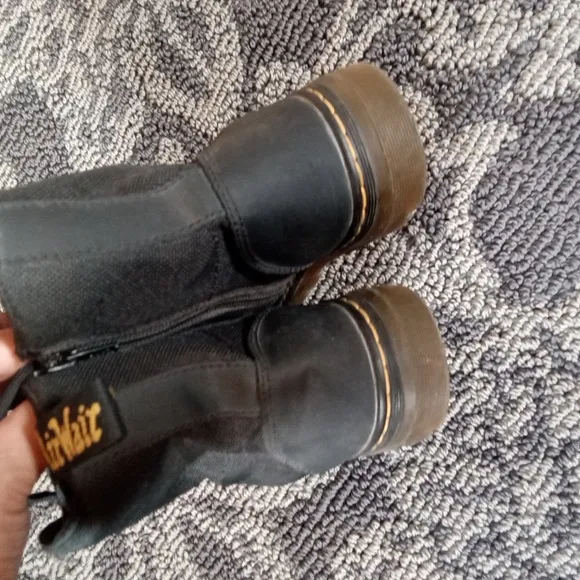 Dr Martens Combs Y Black Lace Combat Boots Boys Size 5