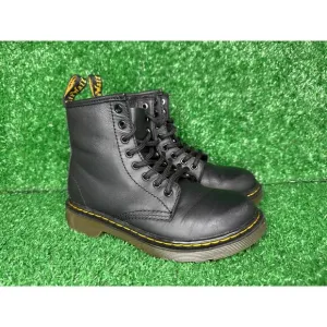 Dr. Martens Doc 1460 Combat Boots Youth Size 13C Black Leather Side Zip