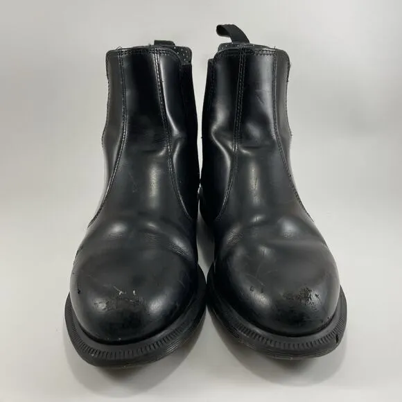 Dr Martens Doc Flora Chelsea Boots Womens Size 8 Black Smooth Leather Pull On