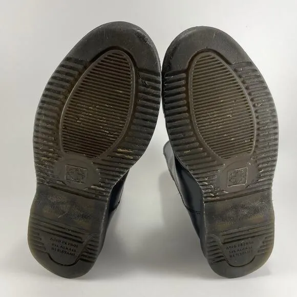 Dr Martens Doc Flora Chelsea Boots Womens Size 8 Black Smooth Leather Pull On