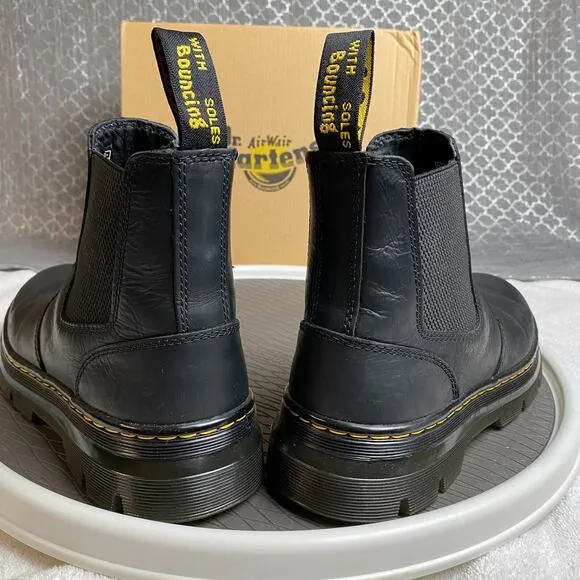 Dr Martens Embury Chelsea Boots Men 9 Black Grunge Streetwear Punkcore Women 10