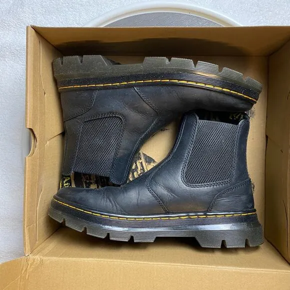Dr Martens Embury Chelsea Boots Men 9 Black Grunge Streetwear Punkcore Women 10