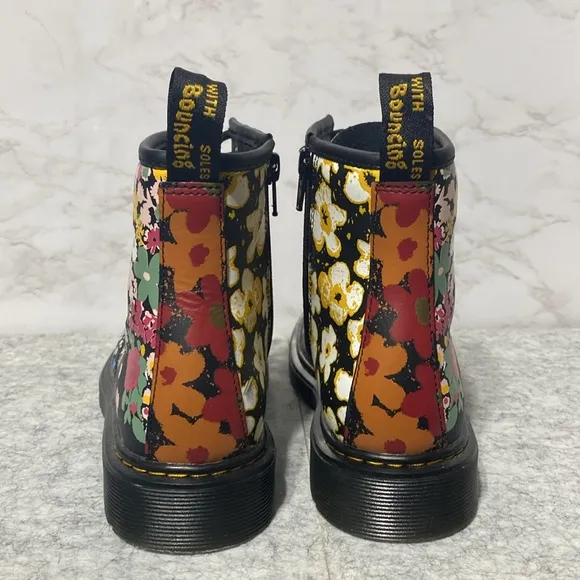 Dr Martens Floral Mash Up Combat Boots