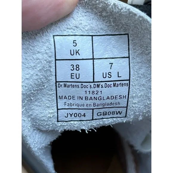 Dr. Martens Jadon Platform Boots Womens 7L White JY004 Combat Smooth Leather
