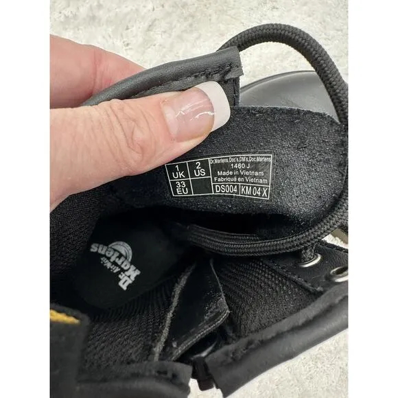 Dr. Martens Kids 1460 Softy T Boots Size 2black tie zip