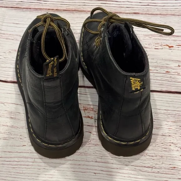 Dr Martens Luana Black Leathet Combat Boots Sz 6
