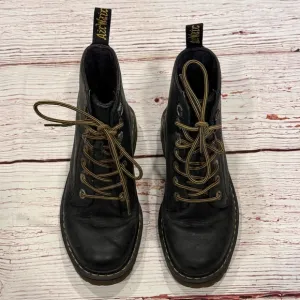 Dr Martens Luana Black Leathet Combat Boots Sz 6