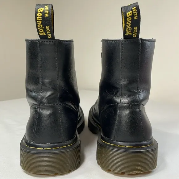Dr Martens Luana Moto Combat Boots, Leather Wom 8