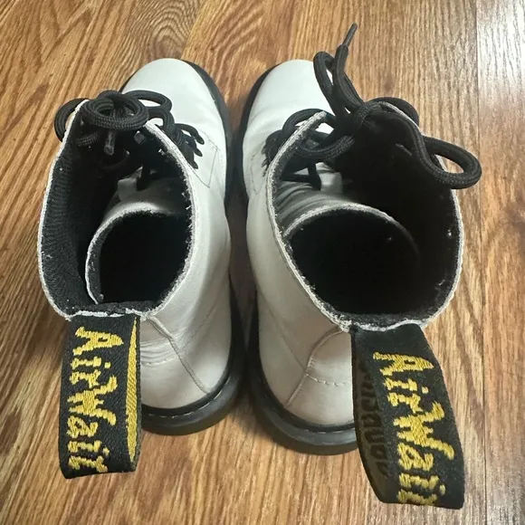 Dr. Martens Luana White Combat Boots Women's Size US 8
