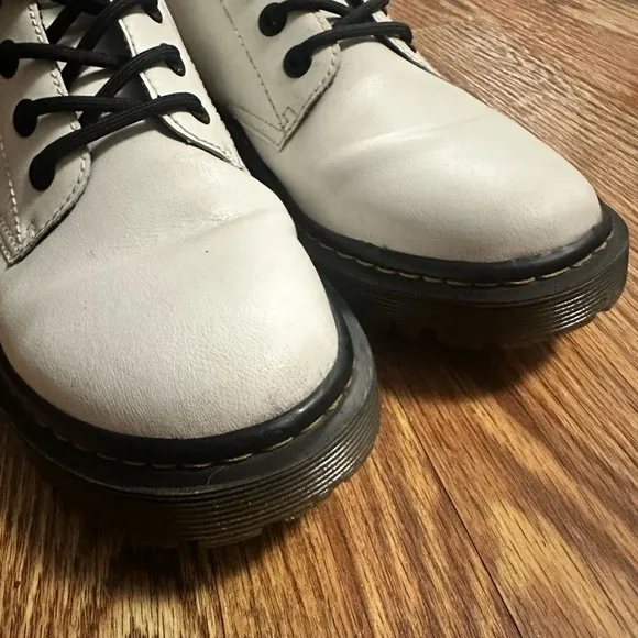 Dr. Martens Luana White Combat Boots Women's Size US 8