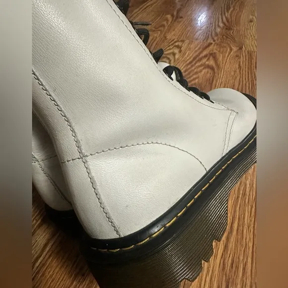 Dr. Martens Luana White Combat Boots Women's Size US 8