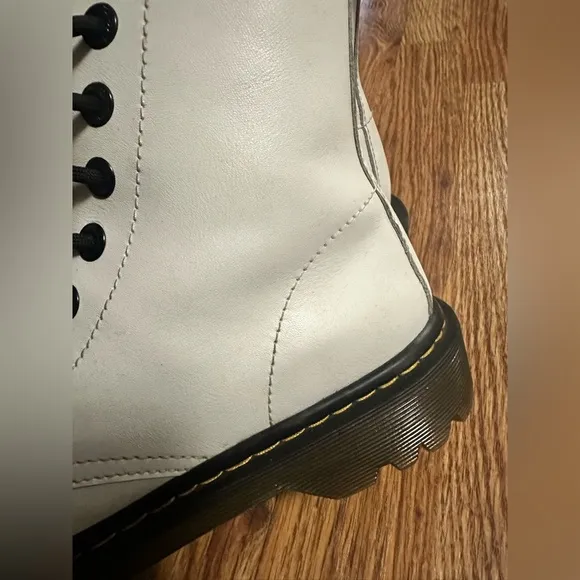 Dr. Martens Luana White Combat Boots Women's Size US 8