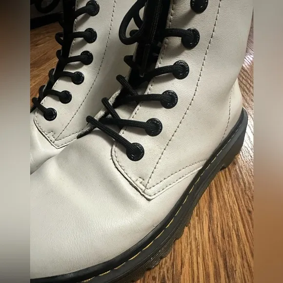 Dr. Martens Luana White Combat Boots Women's Size US 8