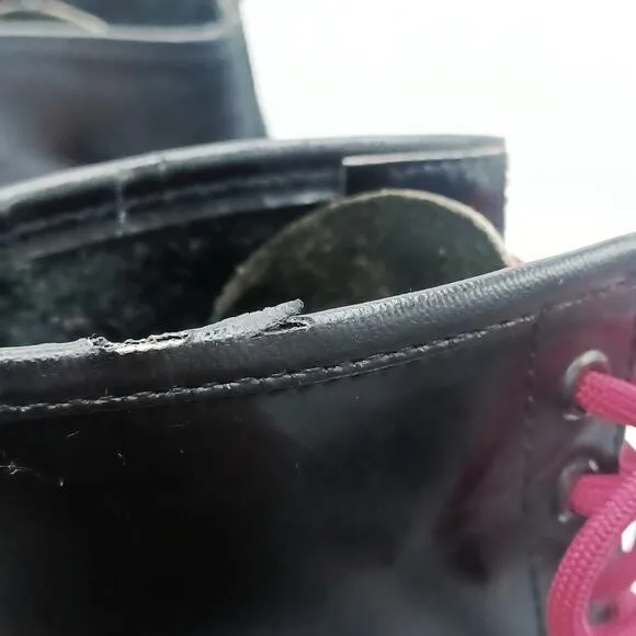 Dr. MARTENS Made in England Black Leather Combat Boots Women’s 9  Vintage Grunge