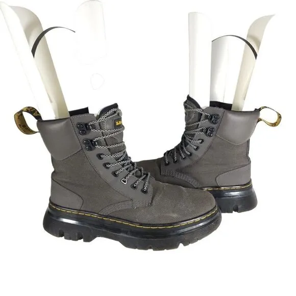Dr. Martens Men's Tarik US9 Gray Lace-Up Ankle Utility Combat Boots Womens 10