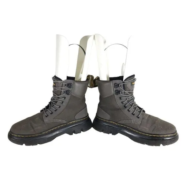 Dr. Martens Men's Tarik US9 Gray Lace-Up Ankle Utility Combat Boots Womens 10