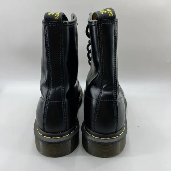 Dr Martens Original 1480 Combat Boots Women's Size 8 Black Leather Airwair Shoes