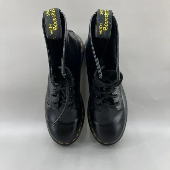 Dr Martens Original 1480 Combat Boots Women's Size 8 Black Leather Airwair Shoes