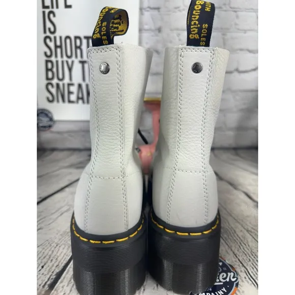Dr Martens Pascal Max Platform Combat Boots Womens 10 | Mens 9 EU 42 White NEW
