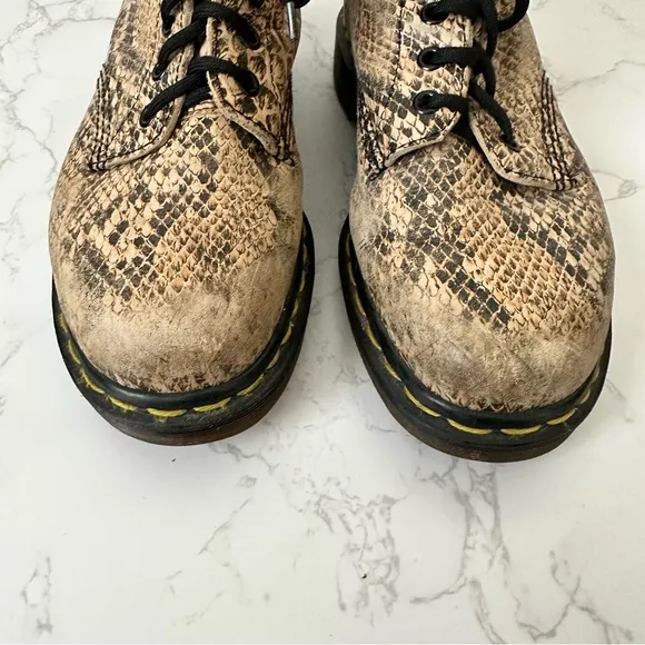 Dr Martens | Pascal Snack Print Leather Combat Boots