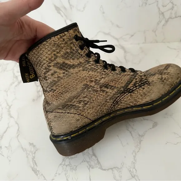 Dr Martens | Pascal Snack Print Leather Combat Boots
